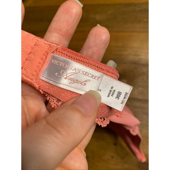 Victoria’s Secret Angels 36B pink no wire bra sexy lace - Picture 5 of 7